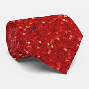 Gravata Padrão de brilho cintilante vermelho