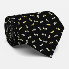 Gravata Padrão de Bumblebee Amarelo Preto Invisível