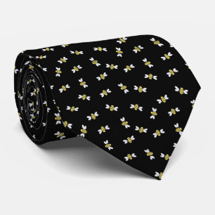 Gravata Padrão de Bumblebee Amarelo Preto Invisível