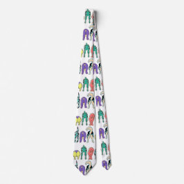 Gravata Padrão de Bumbuns de Cães Coloridos