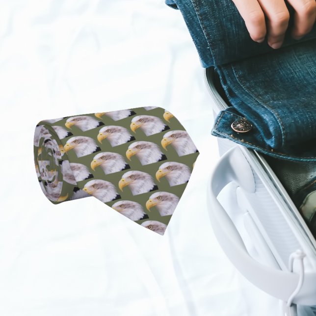 Gravata Padrão de Cabeça de Águia Balda Americana (In Situ (Rolled))