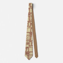 Padrão de Câmera Vintage em Cores Marrons