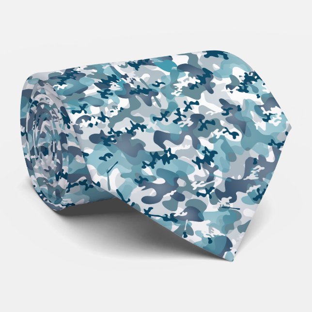 Gravata Padrão de camuflagem azul (Rolled)