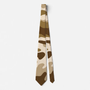 Gravata Padrão de camuflagem bege
