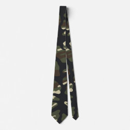Gravata Padrão de Camuflagem Florestal Clássico