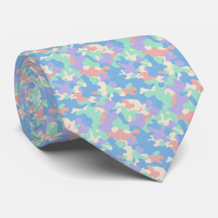 Gravata Padrão de Camuflagem Pastel