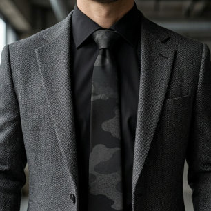 Gravata Padrão de Camuflagem Stealth Black Ops