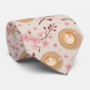 Gravata Padrão de Capa de Café Flor de Cerejeira (7)