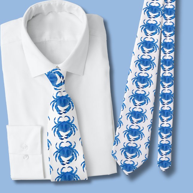 Gravata Padrão de Caranguejo Azul (Blue crab tie)