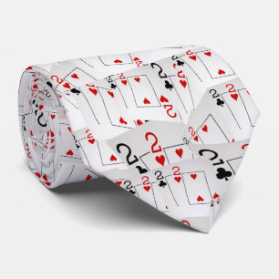 Gravata Padrão de cartas de pôquer número dois,