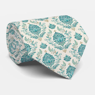 Gravata Padrão de casamento azul turquesa fofo