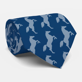 Gravata Padrão de Cavalos em Silhueta | Azul