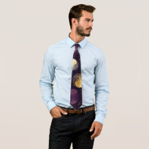 Padrão de Círculos Abstratos Boho Dourado Roxo