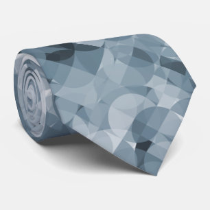 Gravata Padrão de Círculos Azuis de Cinzas Clássicas