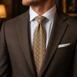 Gravata Padrão de Cobra de Luxo Elegante Dinheiro Antigo