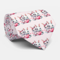 Padrão de Coelhinhos Fofos Compartilhando um Coraç