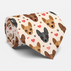Gravata Padrão de Corações de São Valentão do Terrier Amer