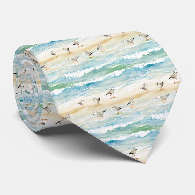 Gravata Padrão de Costa de Maçarico (5) (Rolled)