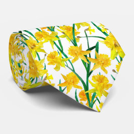 Gravata Padrão de Daffodil Amarelo