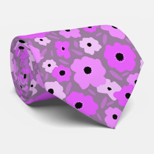 Gravata Padrão de desenho estilo simples escandinavo roxo