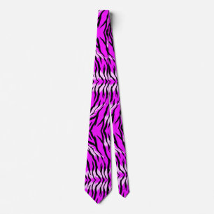 Gravata Padrão de design de pele de tigre roxo