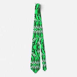 Gravata Padrão de design de pele de tigre verde