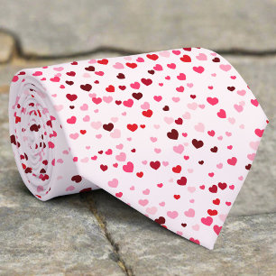 Gravata Padrão de Dia de os namorados de Corações Vermelho