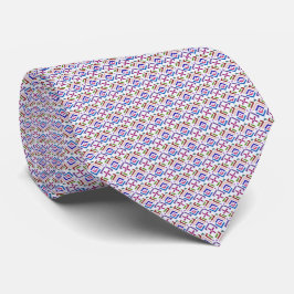Gravata Padrão de Diamante Geométrico Étnico Pastel Modern