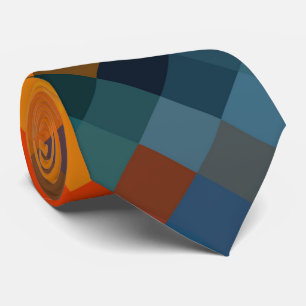 Gravata Padrão de Diamante Geométrico Moderno Colorido #21