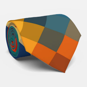 Gravata Padrão de Diamante Geométrico Moderno Colorido #22