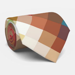 Gravata Padrão de Diamante Geométrico Moderno Colorido #7