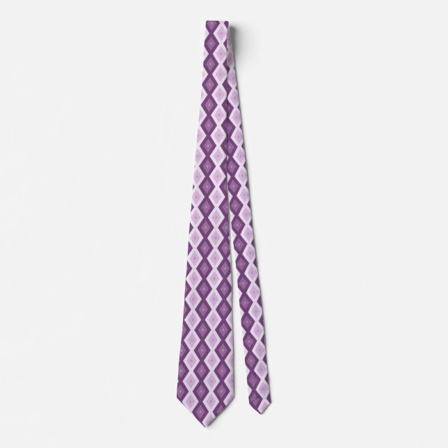 Gravata Padrão de diamante roxo (Frente)
