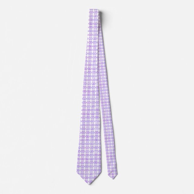 Gravata Padrão de Diamante Sobreposto com Brilho Roxo (Frente)