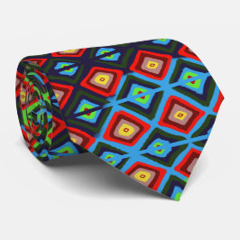 Gravata Padrão de Diamante Tribal Festivo em Negrito