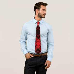 Gravata Padrão de diamante vermelho Tartan 