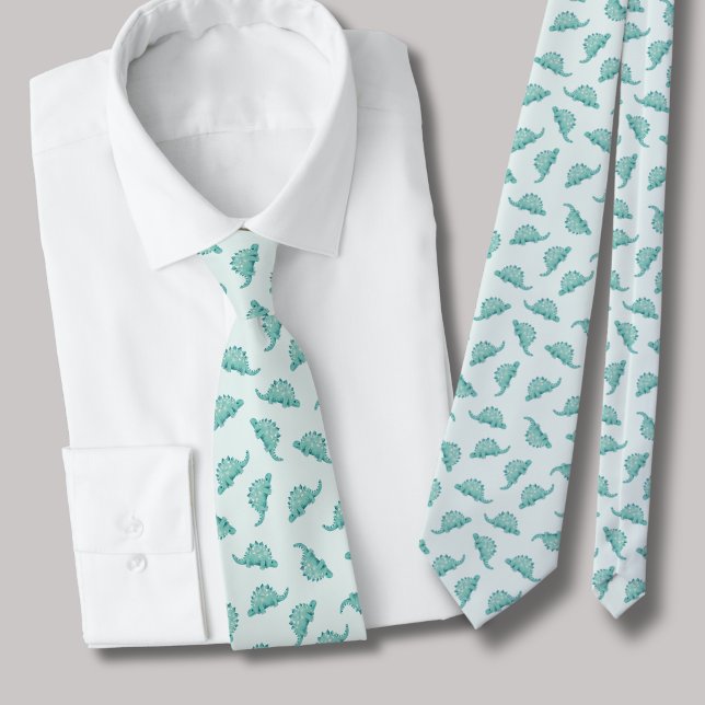 Gravata Padrão de dinossauro Estegossauro (Dinosaur tie)