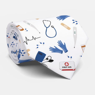 Gravata Padrão de Enfermeiro Médico Moderno