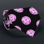 Gravata Padrão de Esfera de Disco Roxo Rosa Moderno Preto<br><div class="desc">Dança,  dança! Design de mirrorball de disco verde para cada rainha dançante. Padrão de ilustração da bola Disco,  decoração estética doméstica rosa,  produtos de festa e presentes.</div>