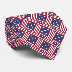 Gravata Padrão de estrelas e listras da bandeira americana