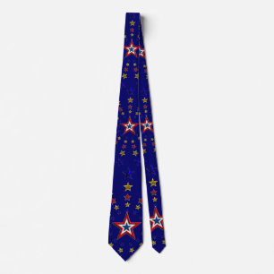Gravata Padrão de Estrelas Patrióticas