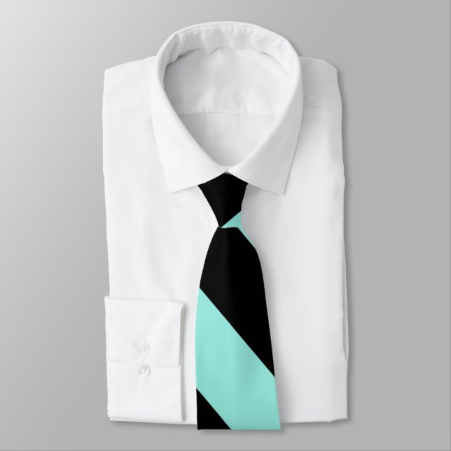 Gravata Padrão de faixas pretas {escolha a cor de fundo} (Amarrado)