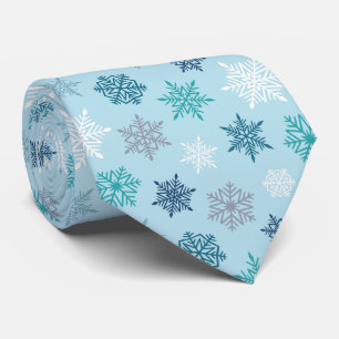 Gravata Padrão de floco de neve multicolorido – Natal de i