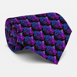Gravata Padrão de Flor de Abstrato de rosa
