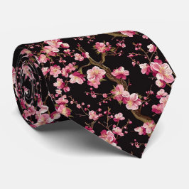 Gravata Padrão de Flor de Cerejeira Sakura