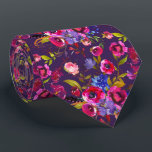 Gravata Padrão de Flor de Cores Brilhantes Florais de Aqua<br><div class="desc">Este design pode ser personalizado escolhendo a opção Editar Design. Você também pode transferir para outros itens. Entre em contato comigo em colorflowcreations@gmail.com ou use a opção de bate-papo no topo da página se você quiser ter este design em outro produto ou precisar de assistência. Veja mais designs ou siga-me...</div>