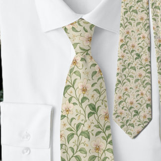 Gravata Padrão de Flor de Íris Botânica Elegante