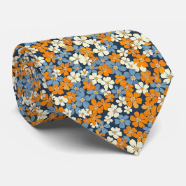 Gravata Padrão de Flores Ditsy