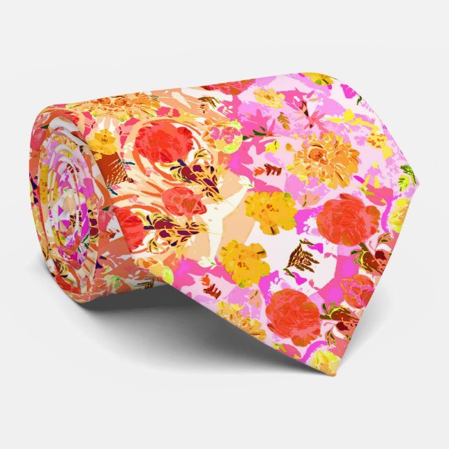 Gravata Padrão de flores fofas femininas (Rolled)