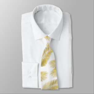 Gravata Padrão de Folhas de Folha de Ouro