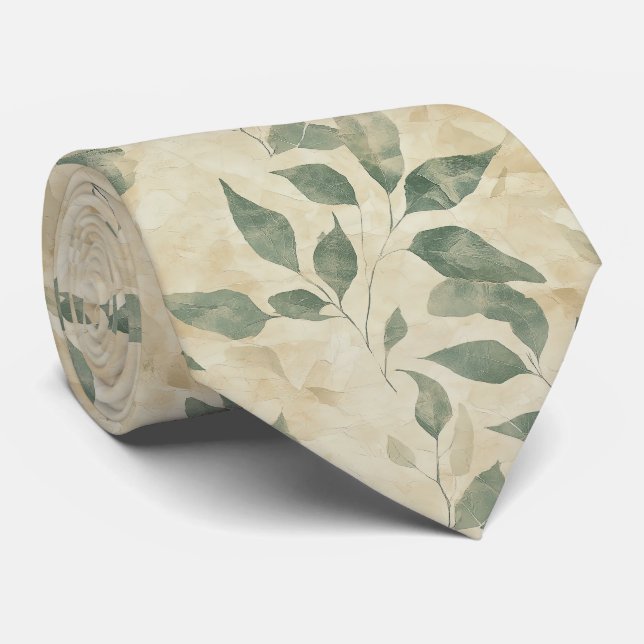 Gravata Padrão de Folhas Prensadas Rústicas – Botânica de  (Rolled)